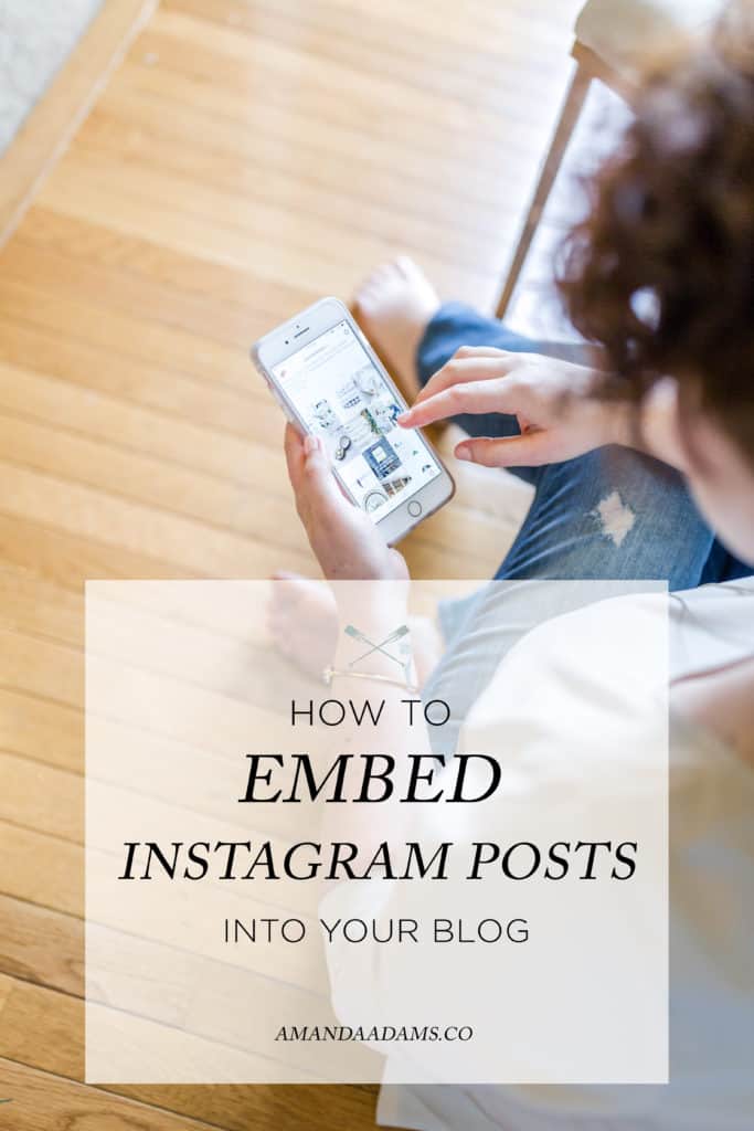 embed IG posts into your blog