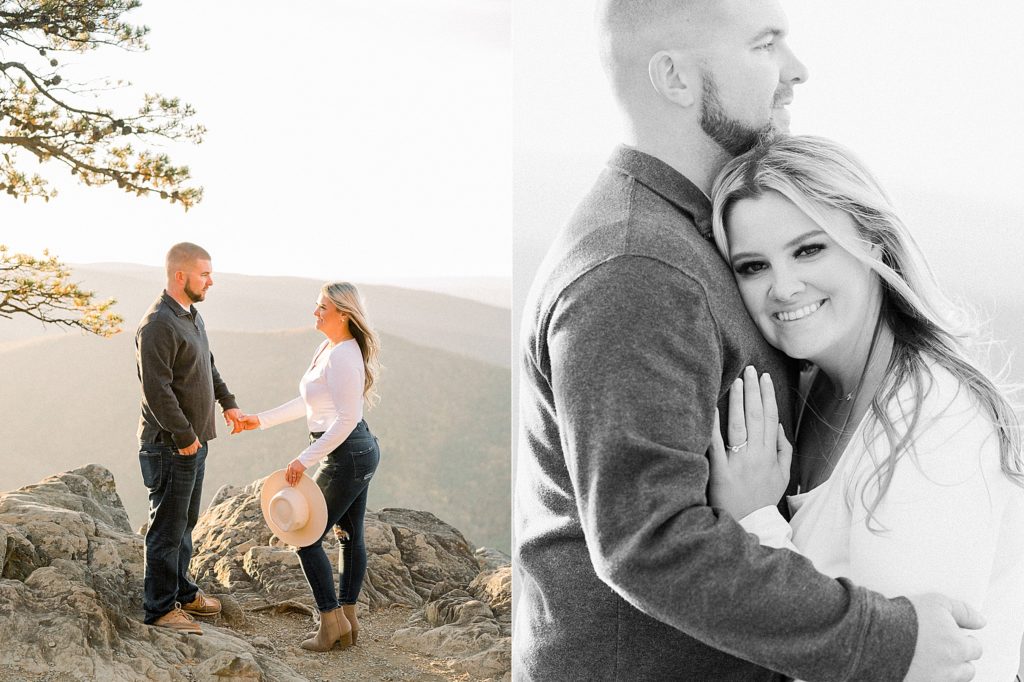 Blue Ridge Mountain Engagement at Ravens Roost Overlook